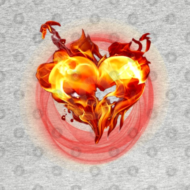 Fierce Heart on Fire by Mazzlo Shop